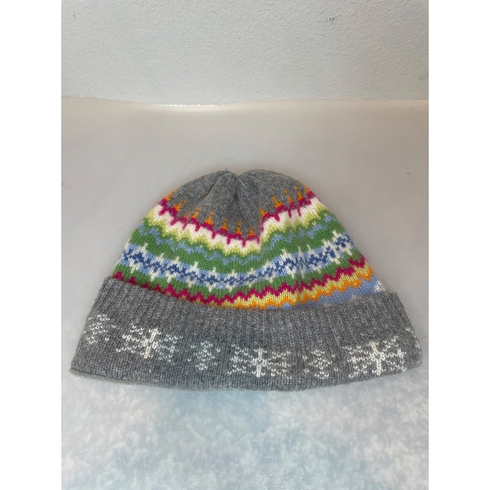 Eddie Bauer Gray Wool Rabbit Hair Blend Beanie